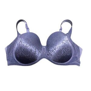 Soma Bra 40DD Stunning Support Full Coverage Bra Underwire Lined Blue/Purple